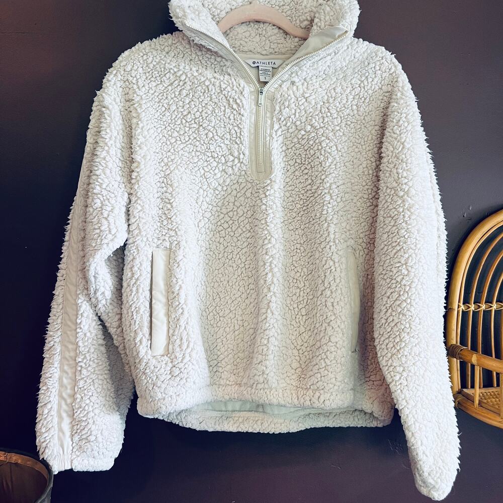 Athleta fluffy quarter zip jacket